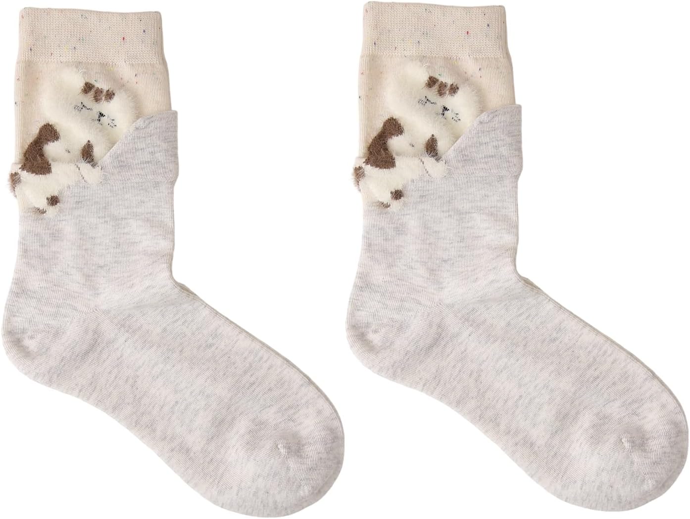 Chaussettes – pour femme, antidérapant, en coton