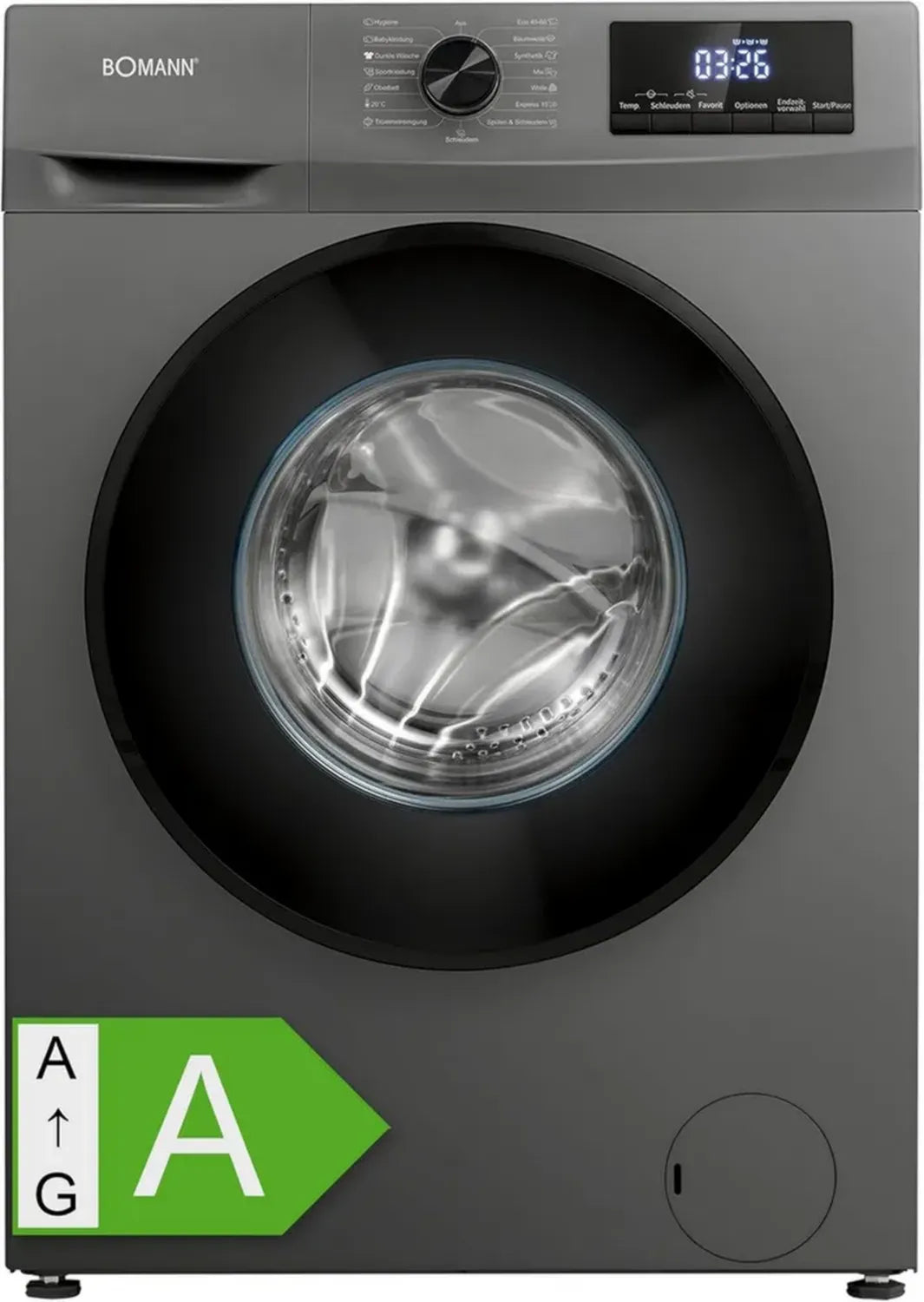 Lave-linge Bomann 7kg - 1400 tr/min - Moteur silencieux avec garantie 10 ans - 15 programmes et affichage LED