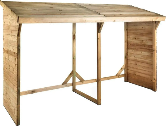 Abri Bûches en Bois Burger - Capacité 5 Stères - Modèle Montréal 100195