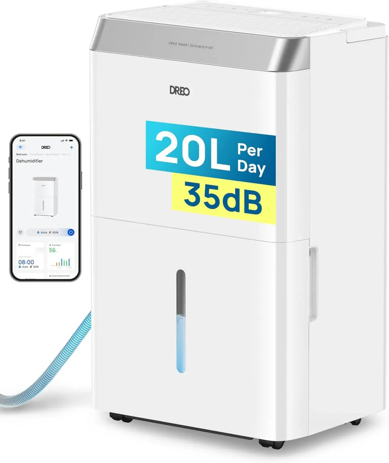 Déo D'nat D'humide: Wi-Fi, Alexa, 20L/jour, Silencieux 35dB